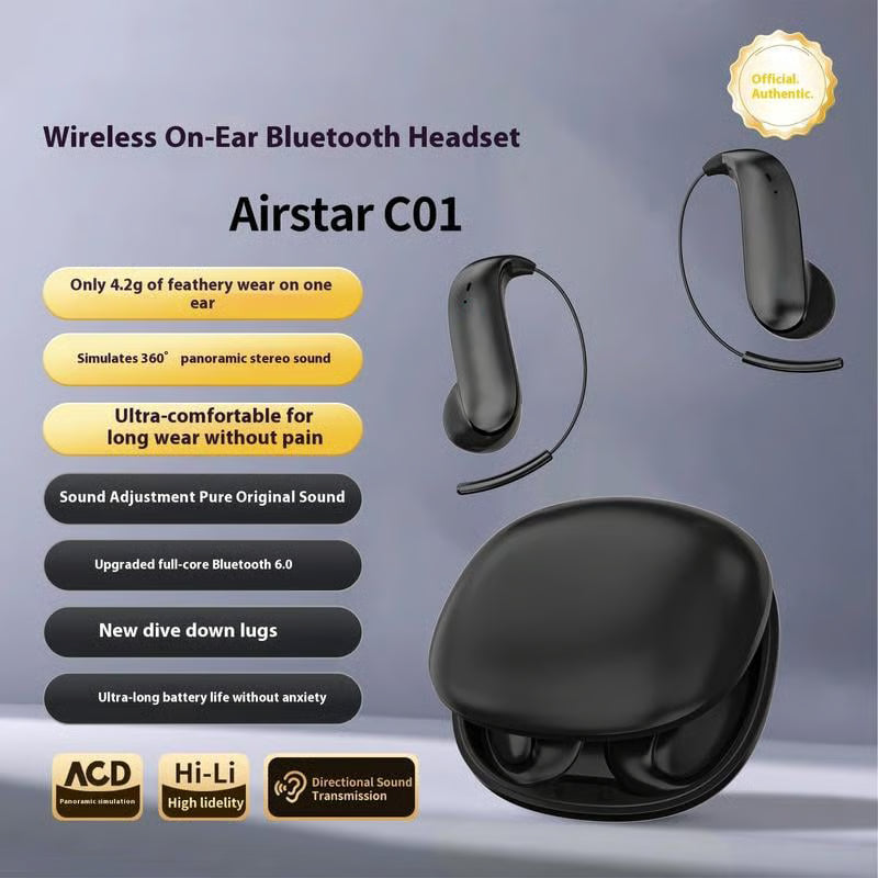 Bluetooth Earbuds with Comfortable Ear Hooks, IPX5 Waterproof