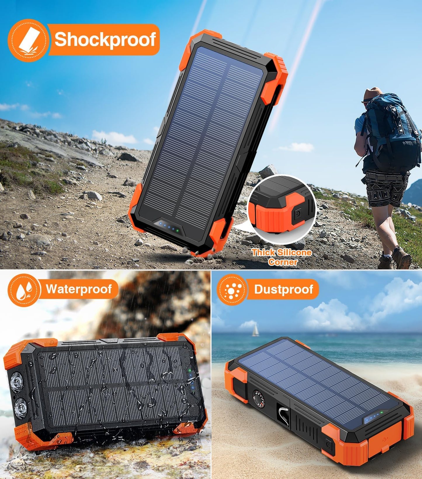 PN-W33A Solar Power Bank 42,800mAh