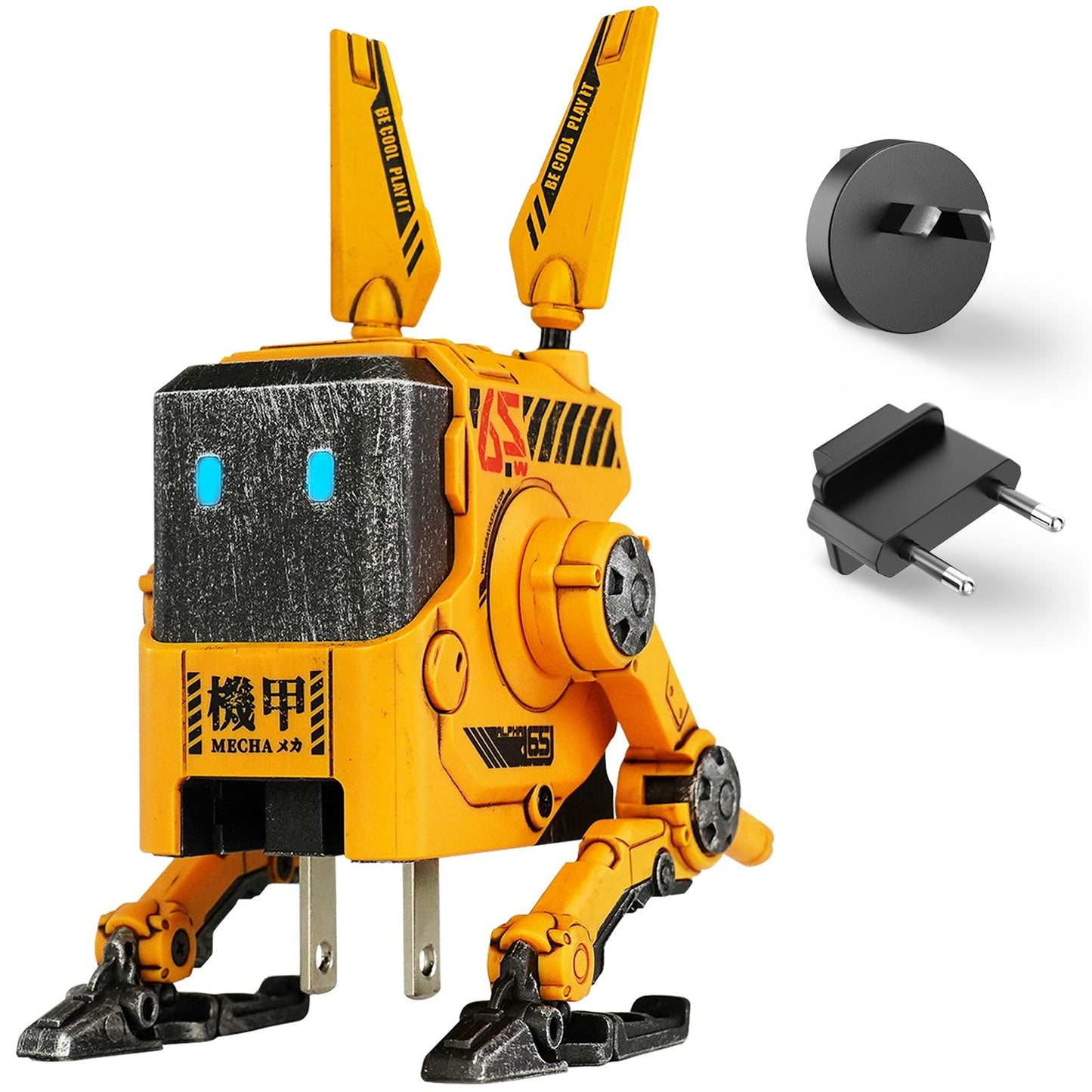 Alpha65 GaN 65W Wall Charger - War Damaged Yellow